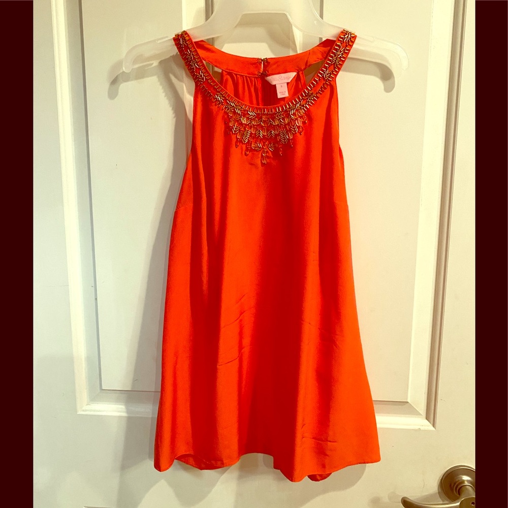 GUC coral silk Lilly Pulitzer tank